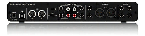 Tarjeta De Audio De 4 Canales Interfaz Behringer Umc404hd Voltaje Color Negro