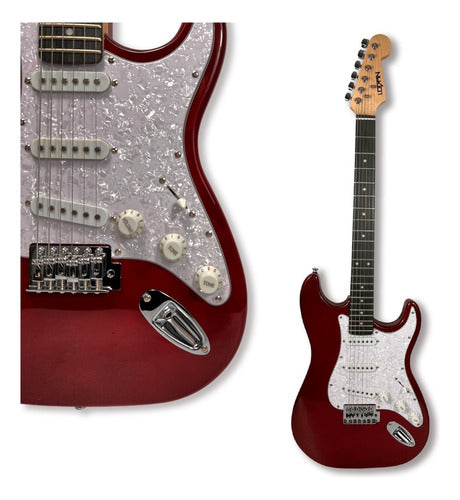 Guitarra Tipo Stratocaster Logan Recomendada Por Músicos Pro Diestro Vino Palo De Rosa