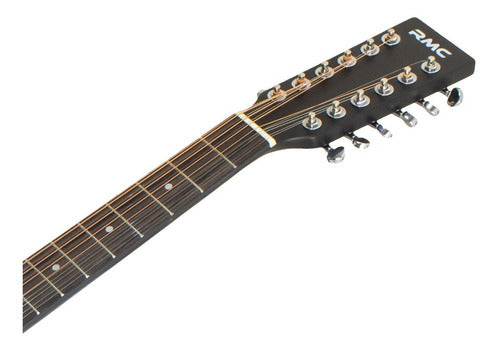 Guitarra Acústica Rmc Docerola Para Diestros Negra Mate Barnizado