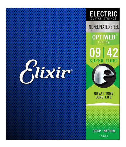 Elixir Optiweb Super Light 09-42 Cuerdas Guitarra Eléctrica