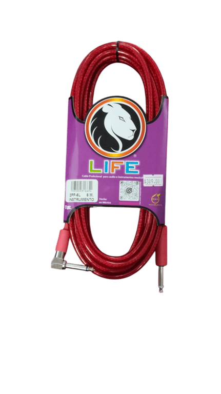 CABLE PLUG A PLUG ROJO. 6 MTS. LIFE