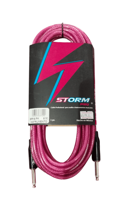 CABLE PLUG A PLUG 6 MTS. ROSA STORM