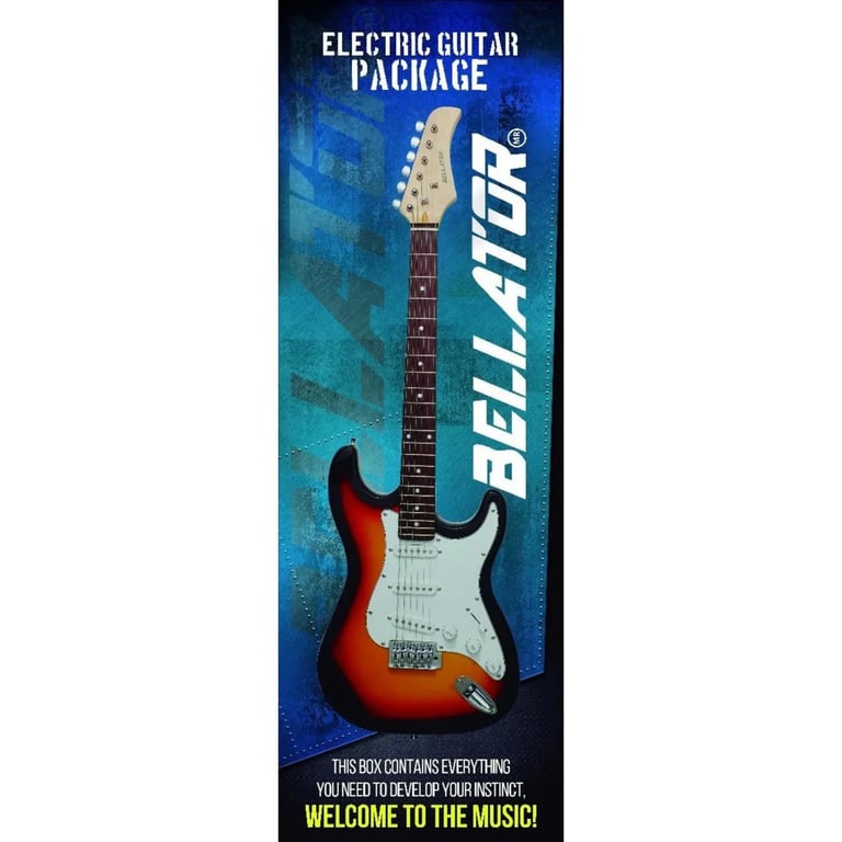 Paquete de guitarra Bellator con amplificador y accesorios