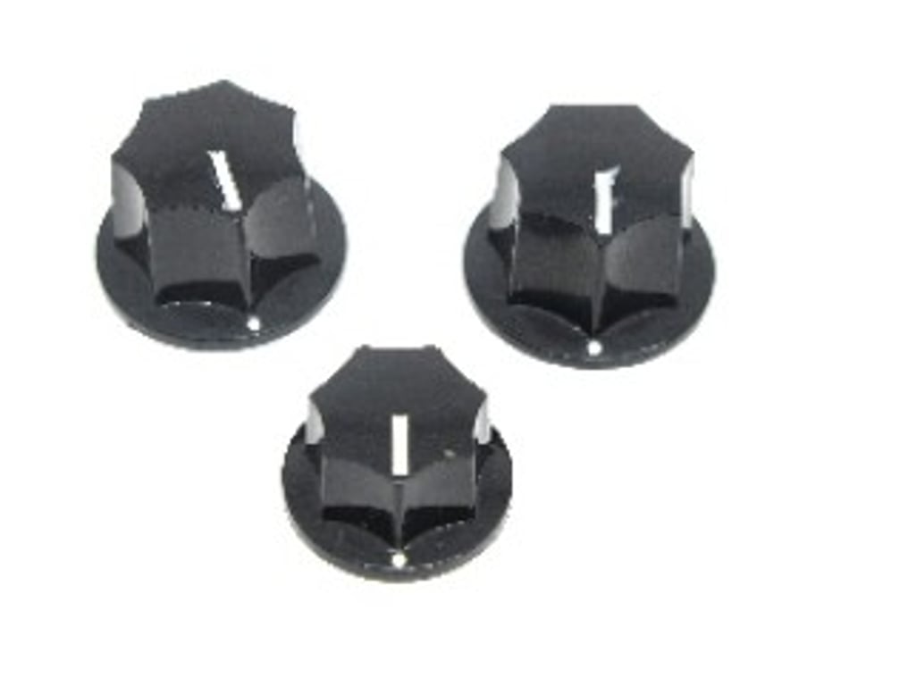 JUEGO BOTONES PARA BAJO JAZZ BASS - NEGROS