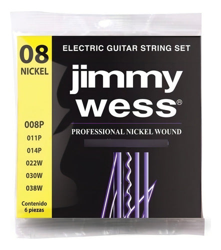Encordadura Jimmy Wess Para Guitarra Electricajwge-1008n