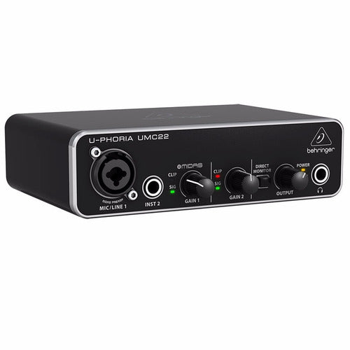 Behringer U-phoria Umc22 Interfaz Audio Usb Negra
