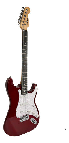 Guitarra Tipo Stratocaster Logan Recomendada Por Músicos Pro Diestro Vino Palo De Rosa