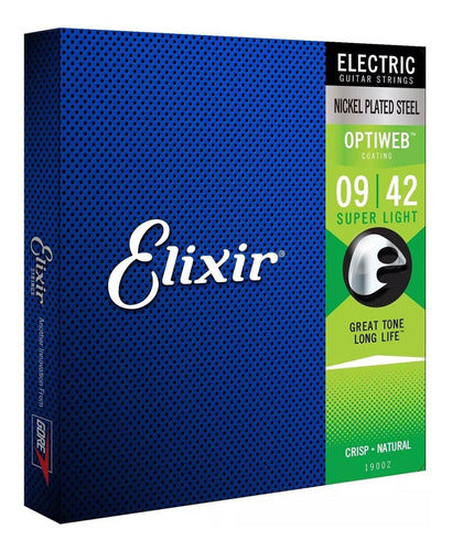 Elixir Optiweb Super Light 09-42 Cuerdas Guitarra Eléctrica