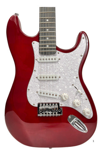 Guitarra Tipo Stratocaster Logan Recomendada Por Músicos Pro Diestro Vino Palo De Rosa