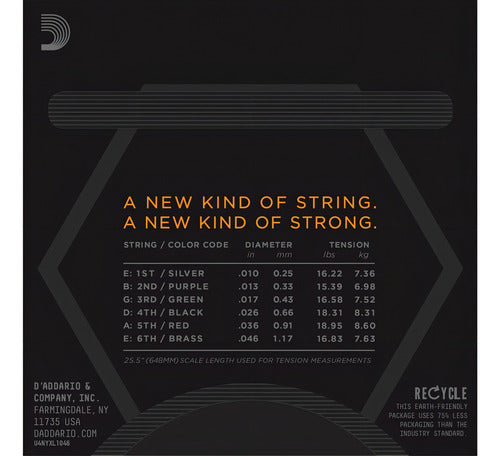 Cuerdas D'addario Nyxl 010-046 Guitarra Eléctrica 6u