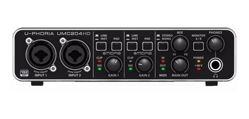 U-phoria Umc204hd Interfaz De Audio - Behringer Color Negro