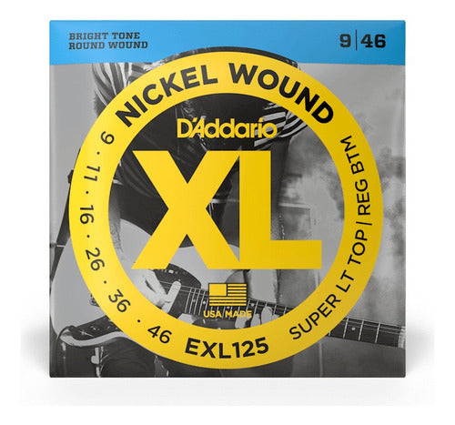 Daddario Exl125 Juego De Cuerdas P/ Guitarra Eléctrica 9-46