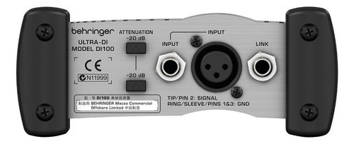 Behringer Di100 Caja Directa Activa Xlr P10 1 Canal