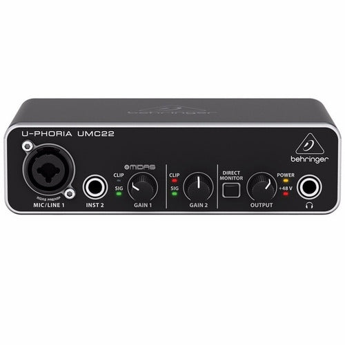 Behringer U-phoria Umc22 Interfaz Audio Usb Negra