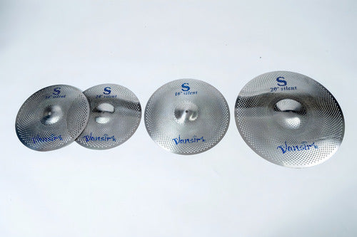 Set Platillos Mute Batería Vansir 4 Pcs Mas Funda V-mute S