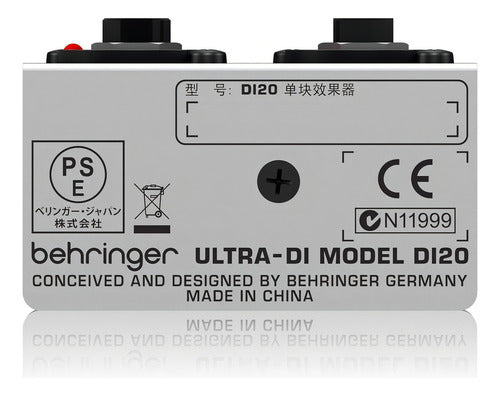 Caja Directa Para Audio Behringer Di20 Activa 2 Canales